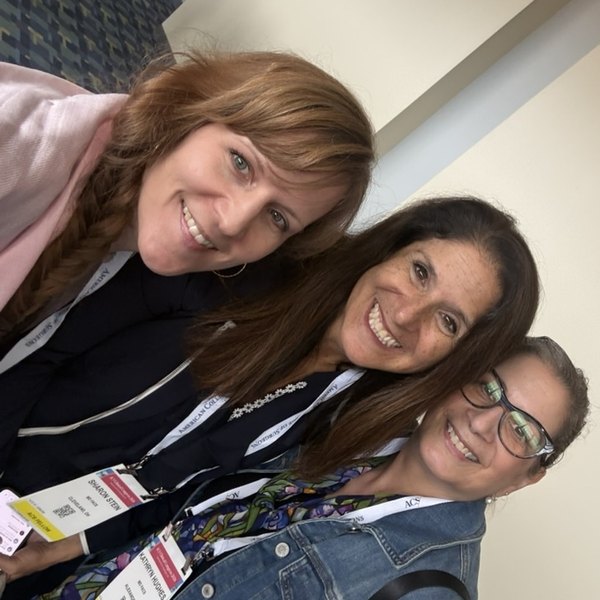 Heather Logghe with Sharon Stein and Kathryn Hughes at the 2026 ACS Clinical Congress